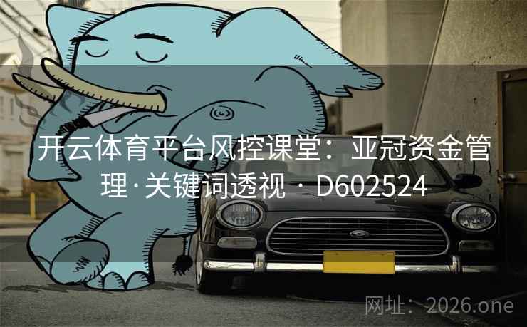 开云体育平台风控课堂:亚冠资金管理·关键词透视 · D602524 第2张 开云体育平台风控课堂:亚冠资金管理·关键词透视 · D602524 第2张