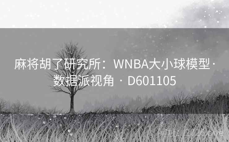 麻将胡了研究所：WNBA大小球模型·数据派视角 · D601105